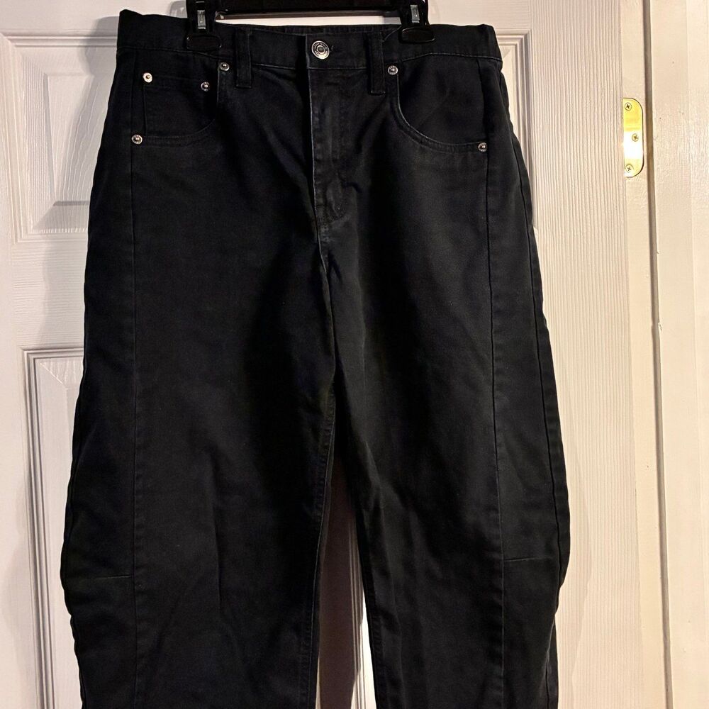 Aeropostale Black Barrel Denim Jeans Size Medium - Picture 4 of 11
